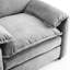 Fauteuil surdimensionné en chenille avec coussin d'assise et structure renforcée