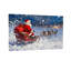 Noël, père Noël, traîneau, renne, neige, hiver, nuit, cadeau, voyage-1245644642