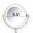 8.5" Lighted Tabletop Magnified Makeup Mirror, Plug In-93601538