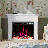 55" Electric Fireplace Tv Stand W/ Remote, Adjustable Flame & 1-8H Timer-31601121