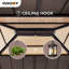 Abri de jardin en bois de cèdre 11 pi x 13 pi avec toit rigide en acier brun et toit en polycarbonate Sunjoy