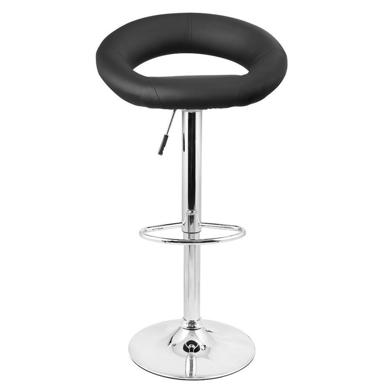 Tabouret de bar pivotant à hauteur réglable Beckwith, Noir