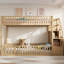 Lit superposé simple au-dessus de simple avec escalier de rangement-1779564462-1795098843