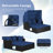 Oceanus 65'' Wide Straight Steel Patio Daybed with Cushions-994751543