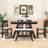 Essonne 6-Piece Dining Set, Counter Height Table with Storage Shelf and Upholstered Chairs and Bench-761911679