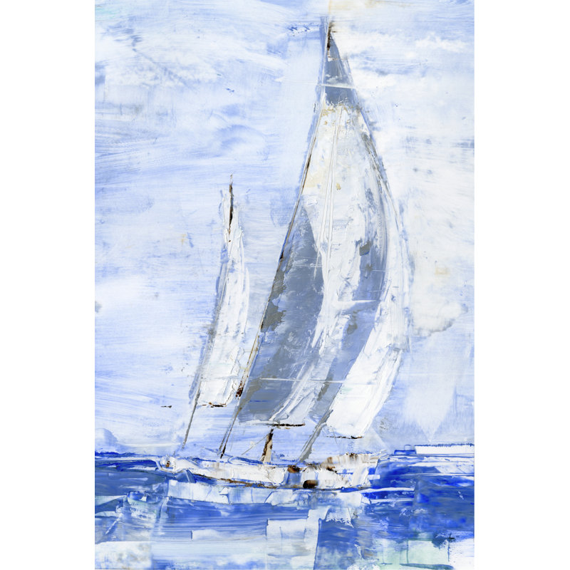 Blue Sails II by Ethan Harper - Painting, 91cm H x 61cm W, Wrapped Canvas