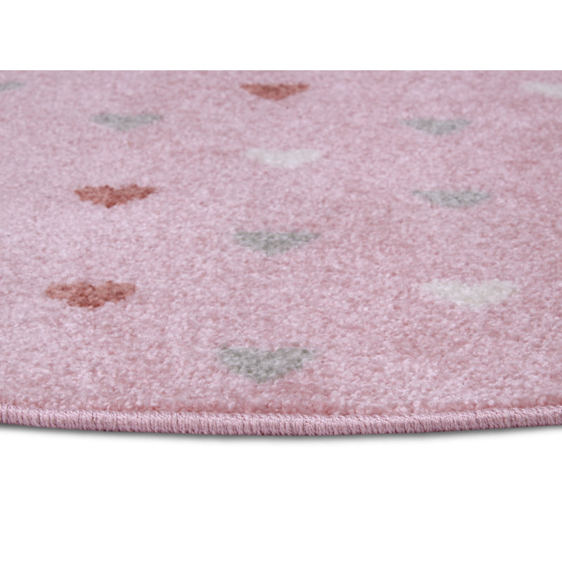 Adventures Children Pink Rug, Round 100cm