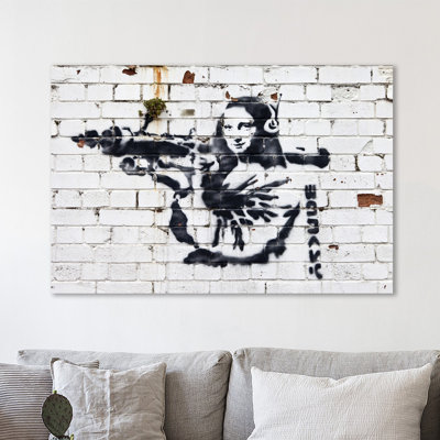 « mona lisa bazooka », reproduction d’impression sur toile tendue