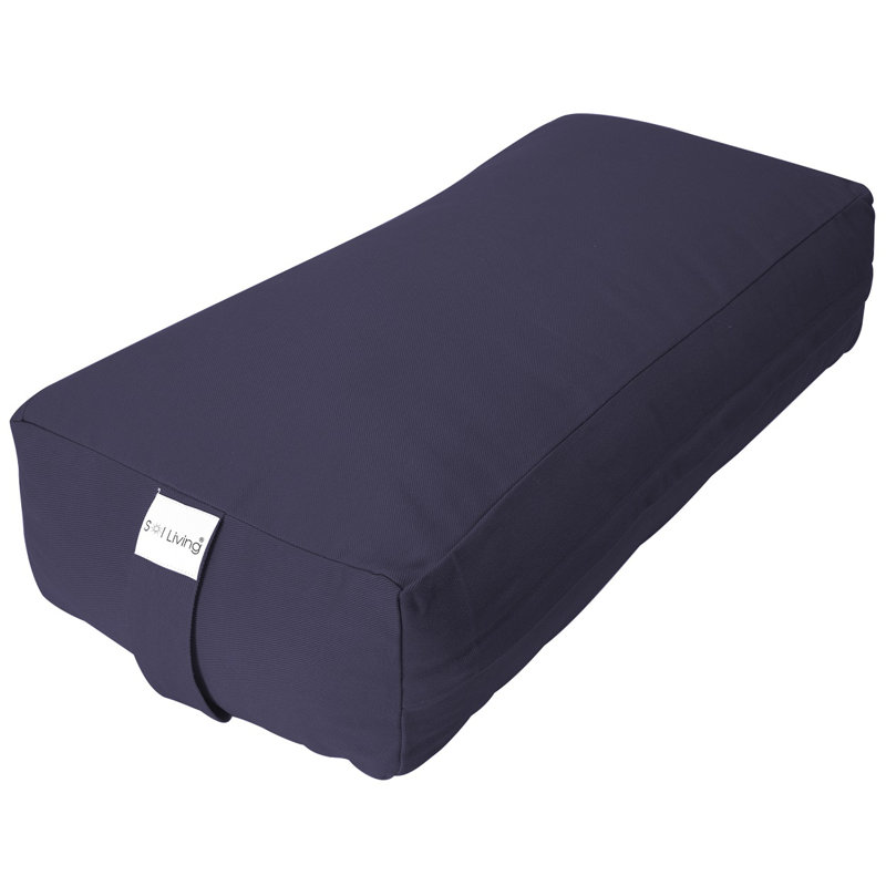 Traversin en coton, Bleu marine, 28 po x 12 po x 8 po