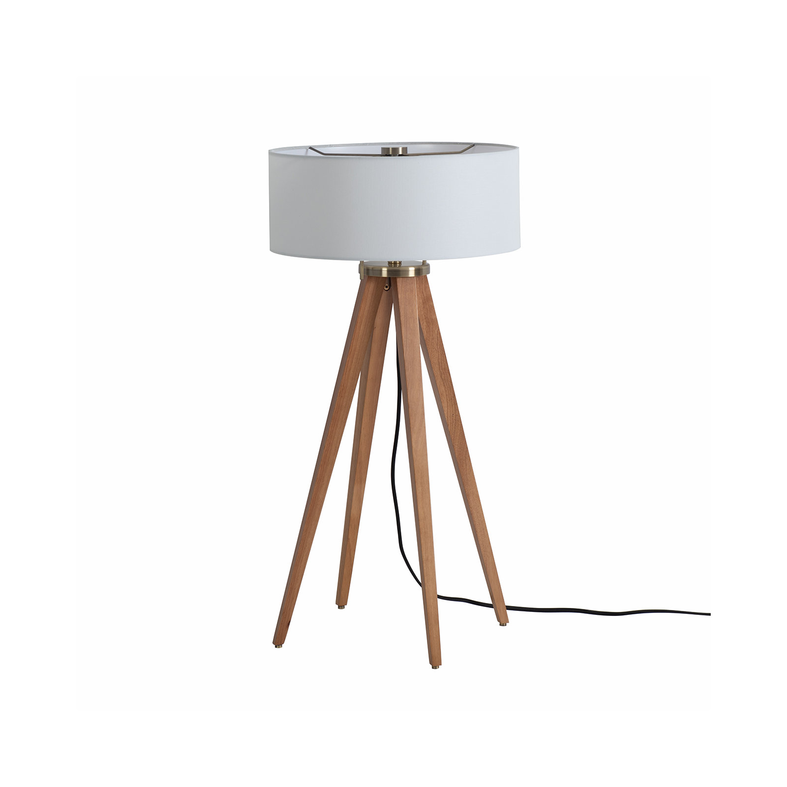 Quattro Solid Wood 31" Tripod Table Lamp, Natural Ash