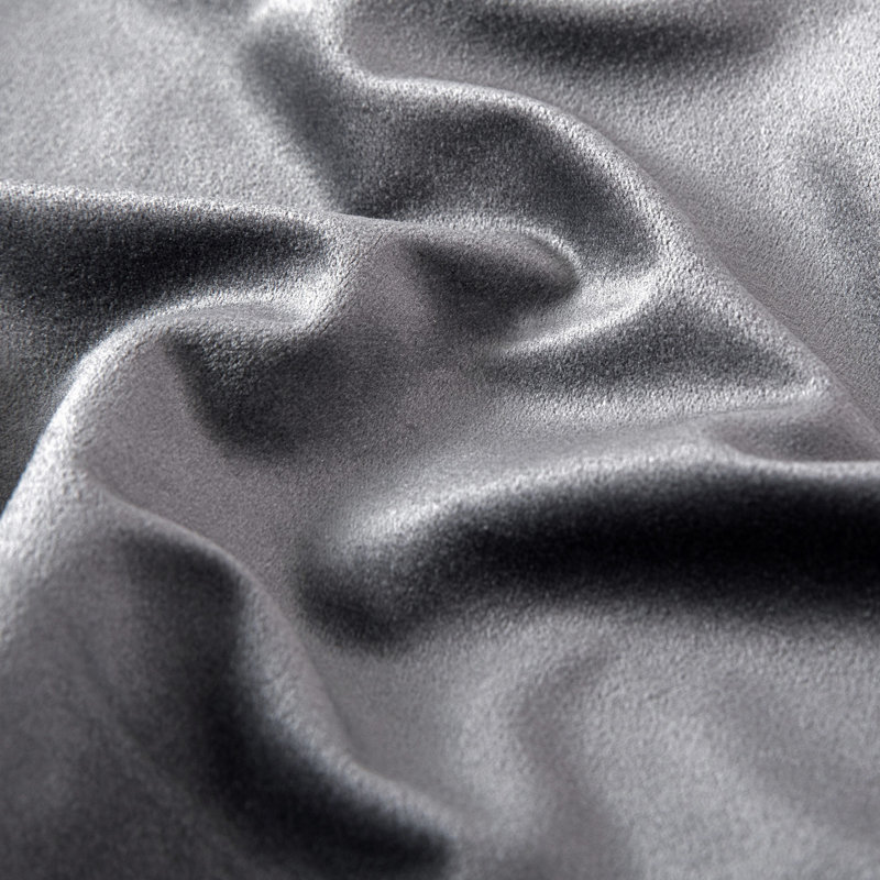 Stockholm Heavy Crushed Velvet Eyelet Sheer Curtains, Width 168 x Drop 183 cm, Charcoal