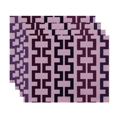 Cuff-Links Polyester Geometric Rectangle Placemat