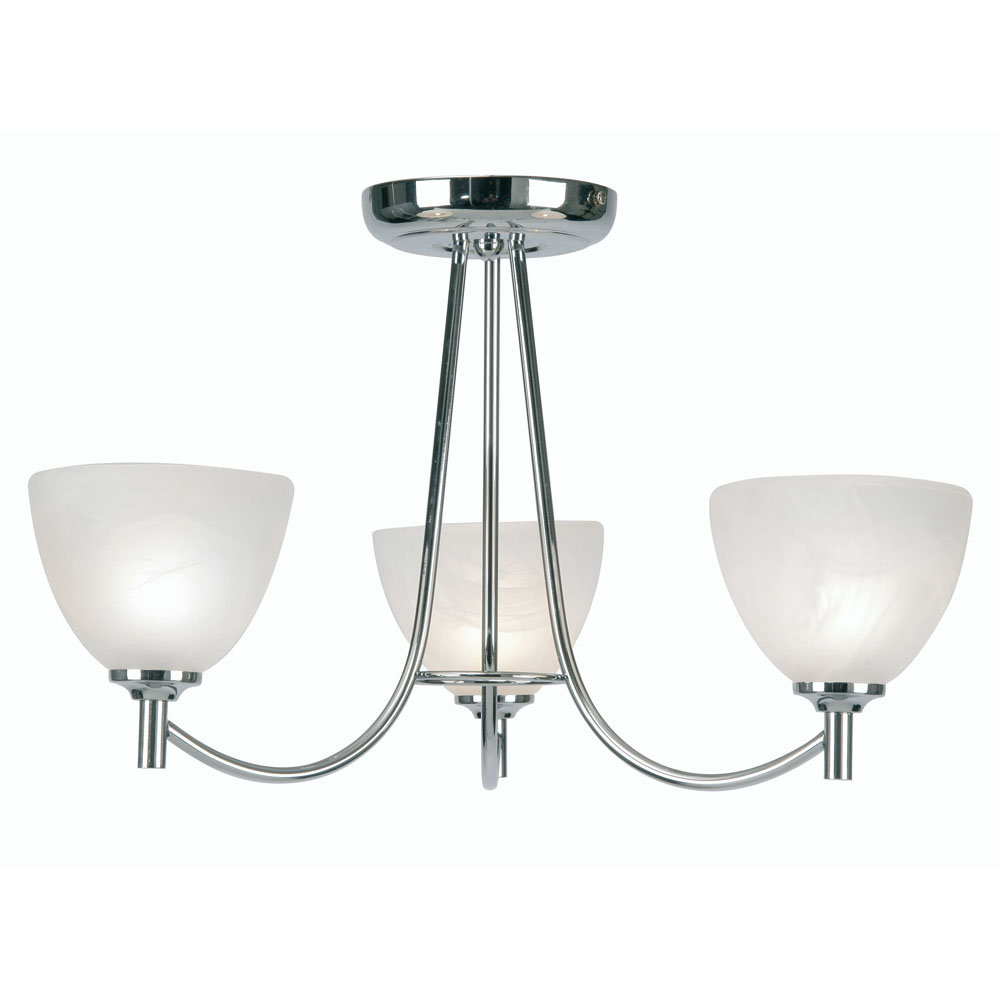 Hongshuo Frosted Glass Semi Flush Mount