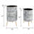 Bantu Round Metal Modern Indoor Pot Planter Set-675172867