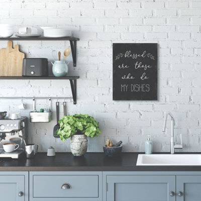 Art textuel sur toile «Blessed Dishs Family Family Kitchen Design»