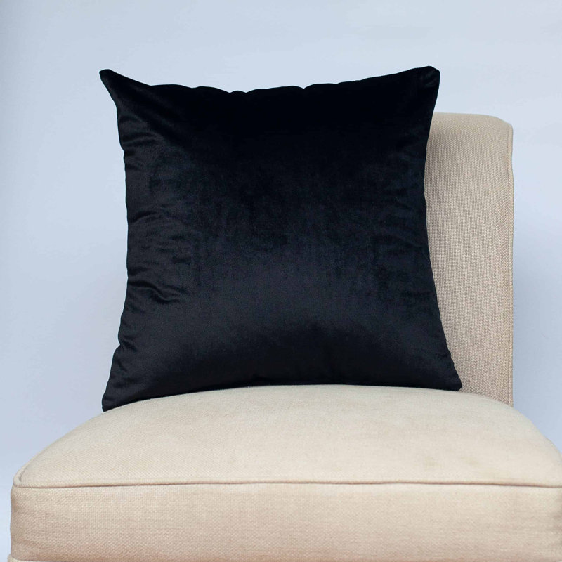 Black Cushion, Cover only, 43x43cm