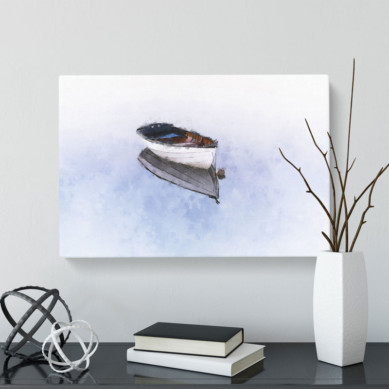 Reflection Of A Boat - Wrapped Canvas, 50cm H x 76cm W x 3cm D