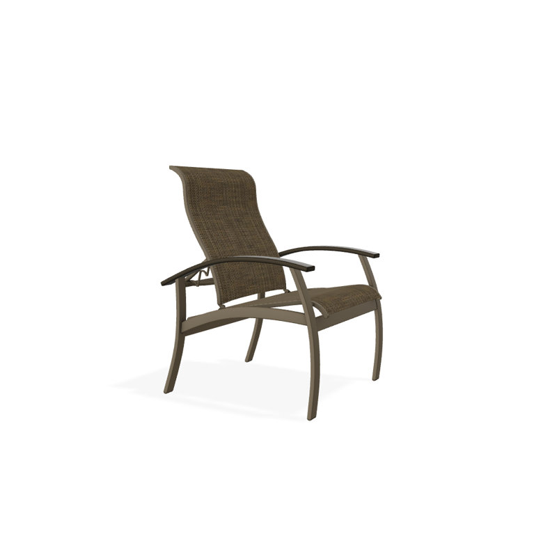 Belle Isle Outdoor Dining Armchair, Textured Beachwood, Beachwood, Beacon Taupe Sunbrella®