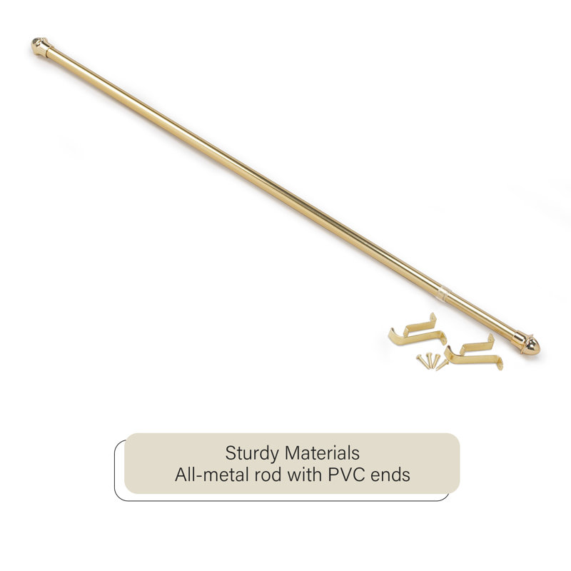 Largeur totale réglable x tringle à rideaux simple Fantasia, 66" - 120"