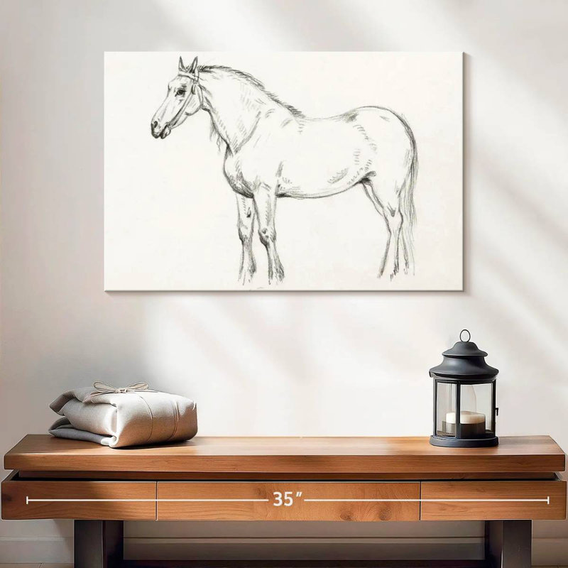 Brampt Standing Horse 1818, 16" H x 24" W