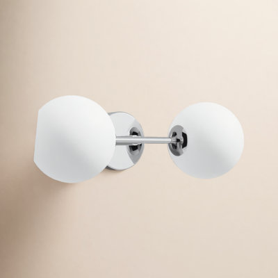 Jaina 2 Light Glass Dimmable Armed Sconce