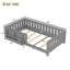 Lit simple avec bibliothèque intégrée et barrière de sécurité de haute qualité, gris-1840194868-1840194870