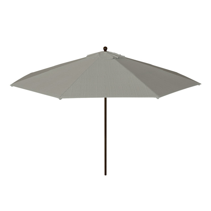 Parasol de patio commercial en bronze 11 pi avec olives en granit tissé, Gris