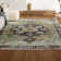 Maris Ornate Medallion Machine-Washable Green/Tan/Blue Rug