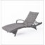 Chaise longue en osier crème