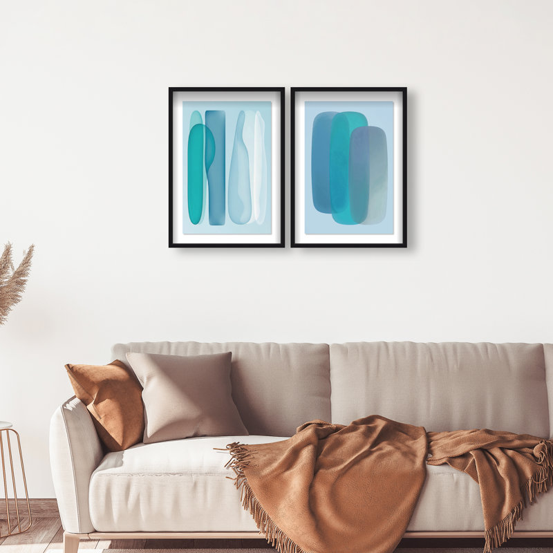 Glacier Gradients Set Set by Oliver Gal, 63"H x 43"W, Black Shadowbox