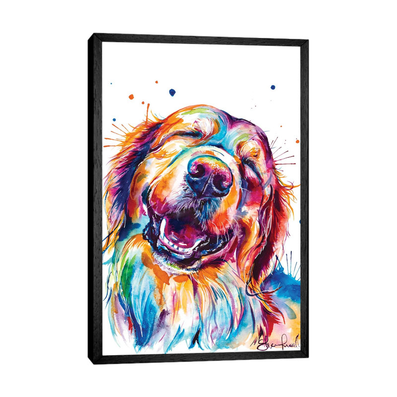 Golden Smile by Weekday Best - Gallery-Wrapped Canvas Giclée on Canvas, 66.04 cm H x 45.72 cm W, Black Framed