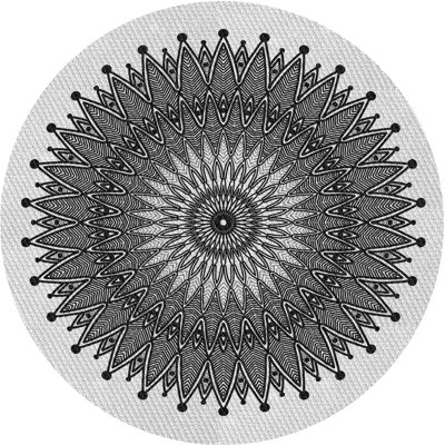 Laine tissée à la main et polyester noir/gris Tapis décoratif
