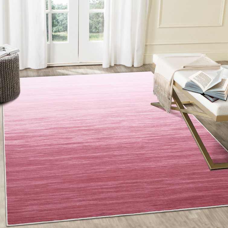Jiayue Washable Ombre Indoor Rug