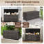 Contenant de rangement intérieur / extérieur 85 gallons avec doublure imperméable et roues universelles-107227336