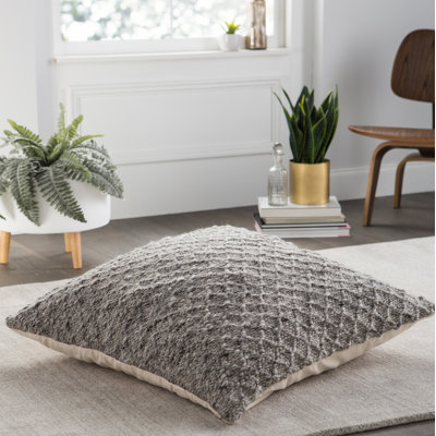 Jaipur Living Essence Solid Gray Floor Pillow Cover (32" Square)