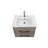 24-Inch White Ceramic Bathroom Sink,Compatible with 32-Inch Vanities,Pre-Drilled Faucet Hole,Space-Saving Design,Easy to Clean