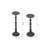 Set of 2 Decorative Black Iron Candle Holder with Spindle Design