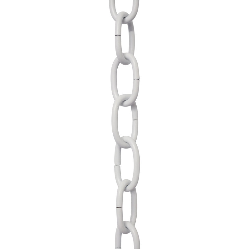Chaîne à maillons décorative unie standard ou chaîne (164 pieds), Blanc