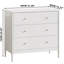 Commode 3 tiroirs, armoire de rangement blanche moderne, rangement en bois aggloméré pour les petits espaces et la vie sans encombrement