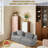 Extra-Large Two-Seater Chenille Fabric Sofa-1399132209