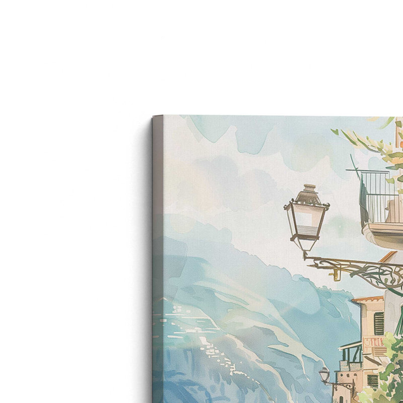 «Coastal Greeting V2», reproduction d'art encadrée sur toile par Azure Artisanal Studio, Toile tendue