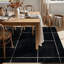 Tapis noir antidérapant Windowpane Grid-927281015