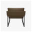 Chaise d'appoint rembourrée en similicuir Gatsby Camel