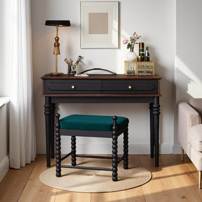 Petit bureau élégant en pin rétro