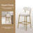 Bar Stools Set Of 2, Counter Height Bar Stools With Back And Metal Legs, High Top Island Chairs With Footrest, Sherpa Tall Kitchen Housel Boucle-976240577-976240580