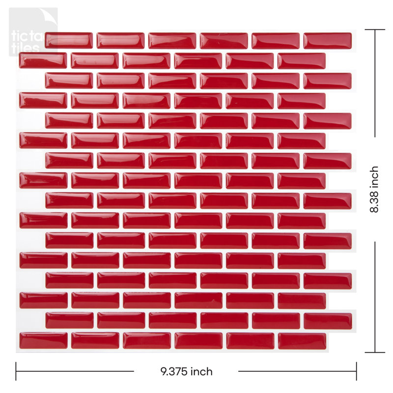 Carreau de mosaïque en pvc à écorce en pvc 10 po x 9 po