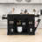 Rolling Kitchen Island with Shelves, 3 Drawers and Power Outlet-2109714451