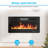36"W Electric Fireplaces Heater, Recessed Ultra Thin Wall Mounted,Low Noise,8HTimer & Remote Control For Living Room with Overheating Protection,Crystal & 12 Adjustable Color,750W/1500W