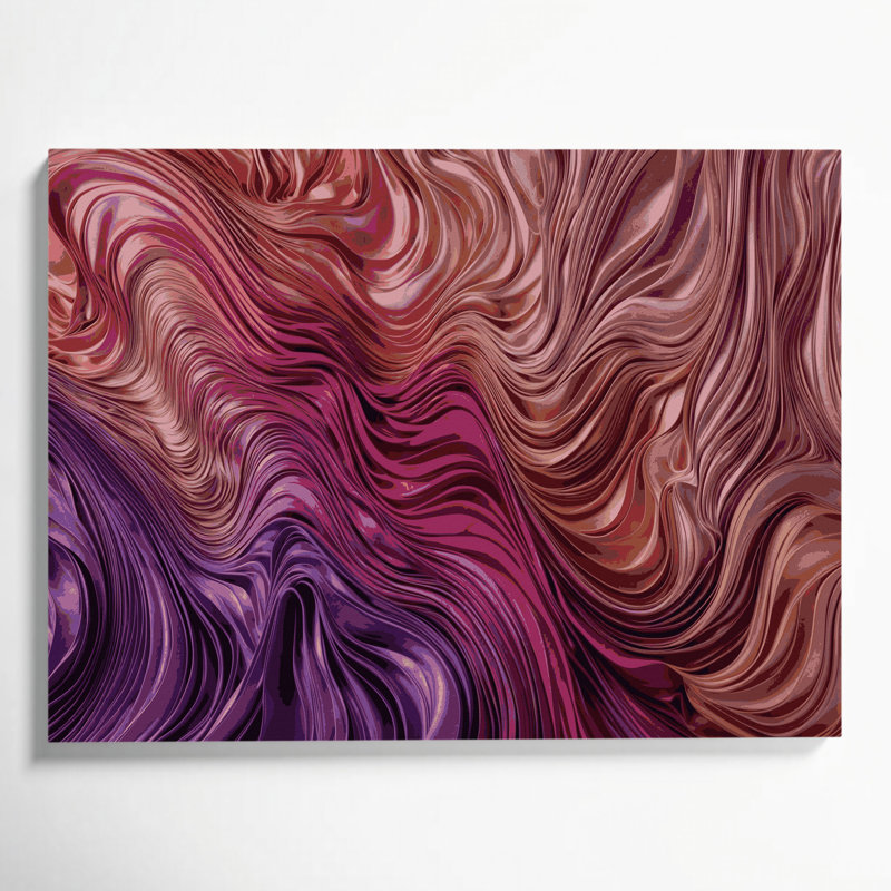 «Gradient Abstract 24», art mural sur toile rouge, H 12 po x l 18 po