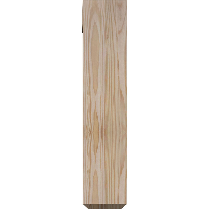 Support de fer simple de 2 po d'épaisseur Tristan, H 12 po x P 9 1/2 po, Sapin de Douglas de l 3 1/2 po x T 2 po (lisse)